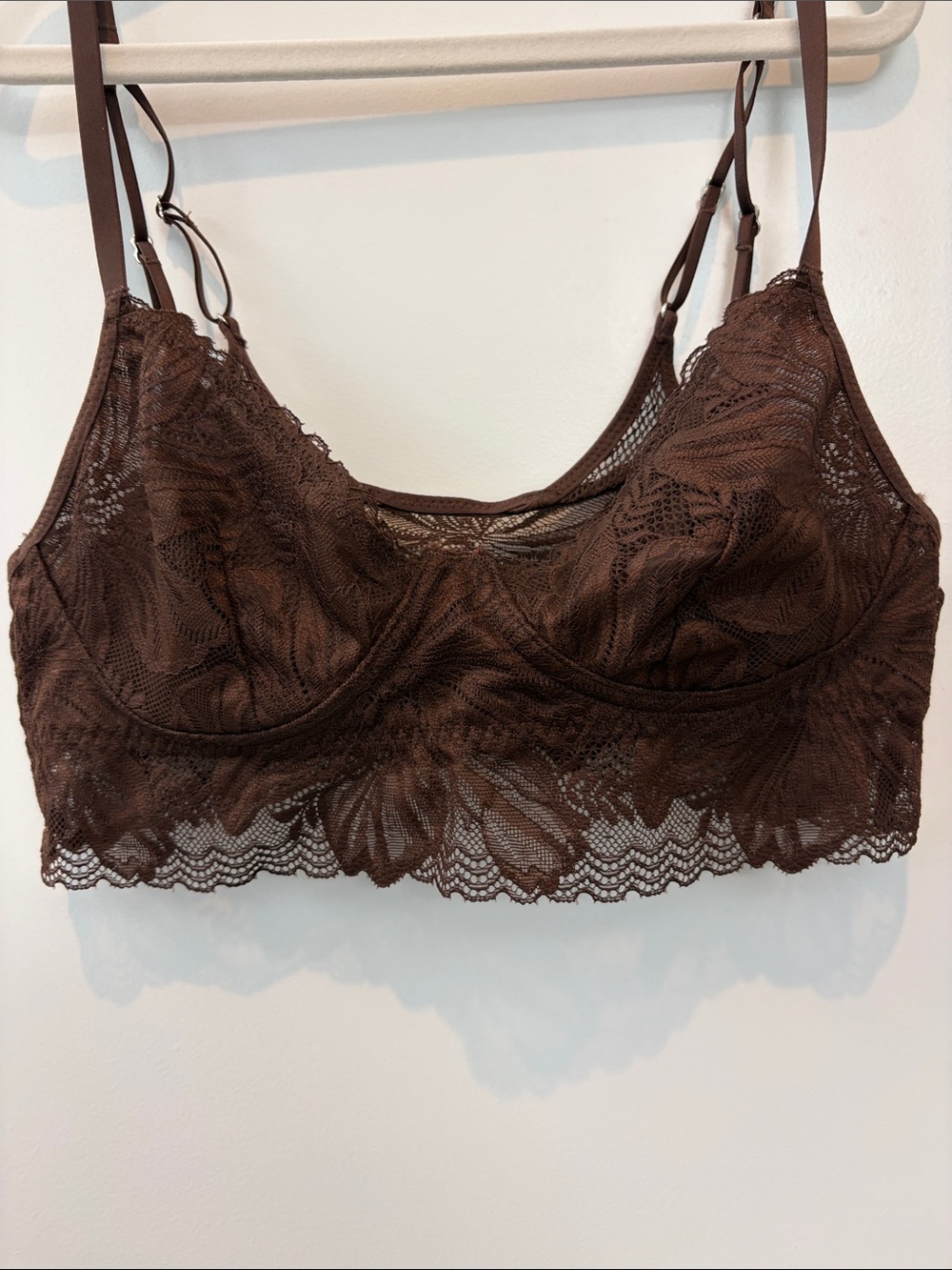 Aerie Brown Lace Underwire Bralette